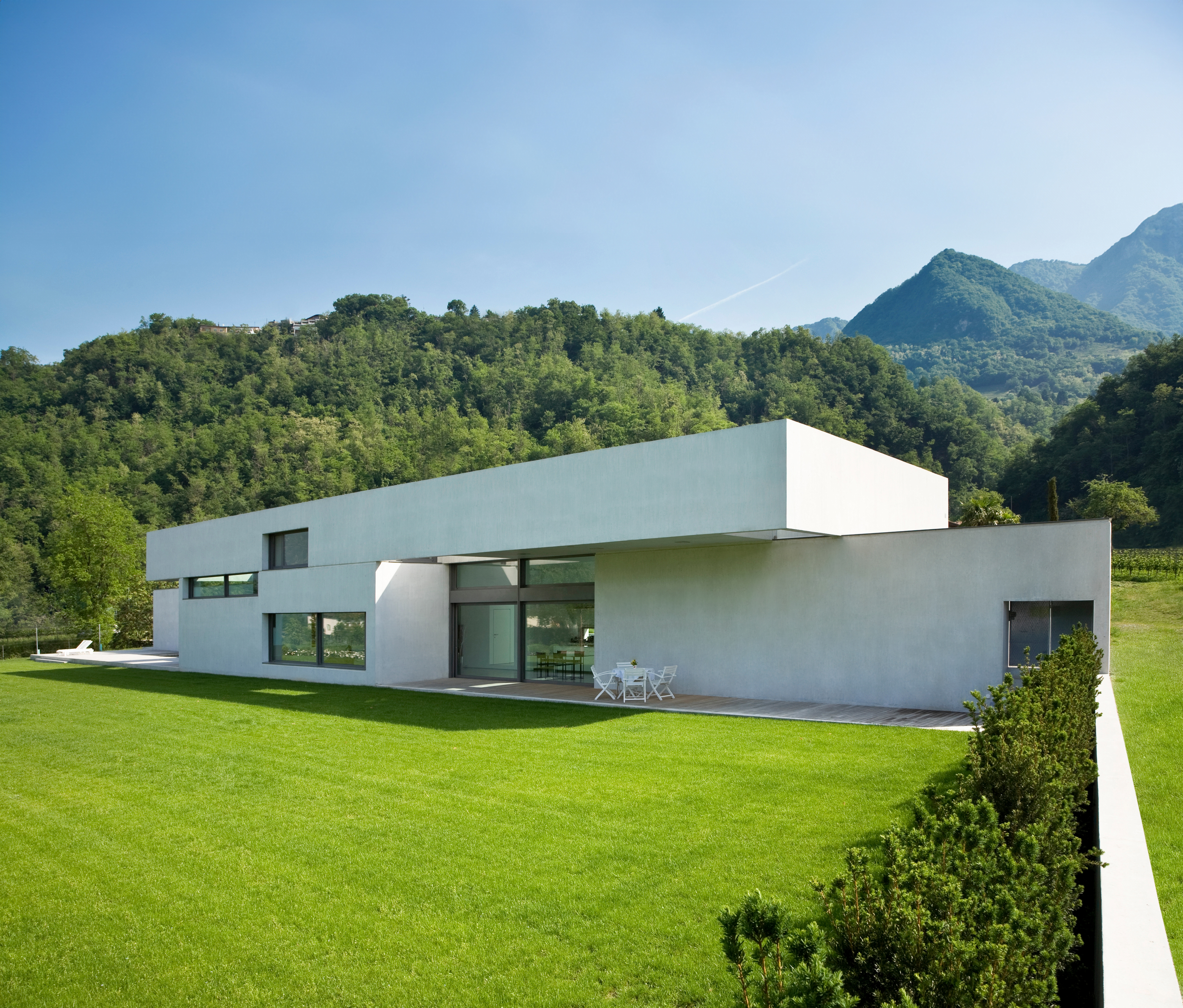 Villa gjord av betong